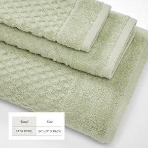 Cotton Diamond Waffle Weave Bath Towel Set - Grayson Collection