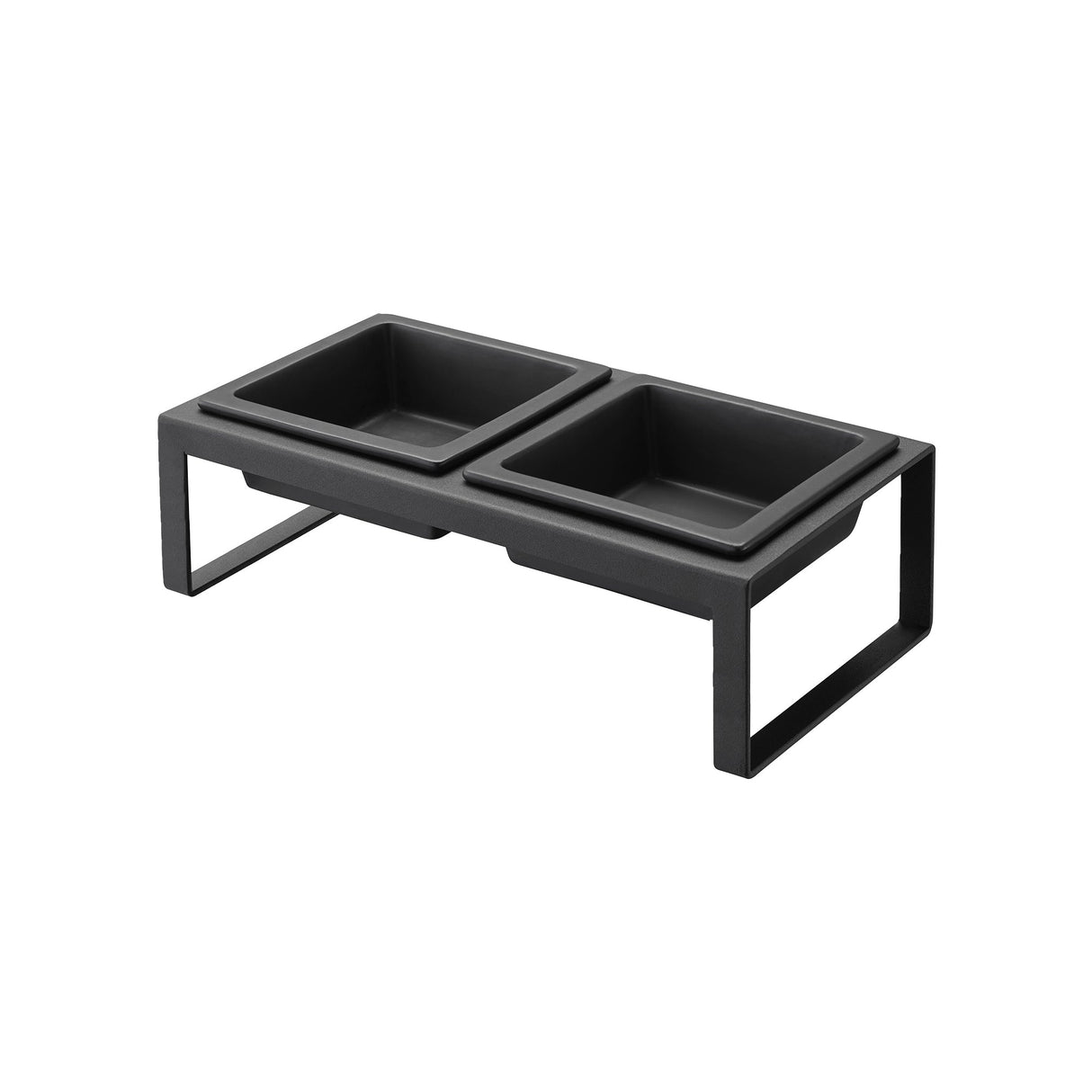 Pet Food Bowl - Tall - Steel + Ceramic