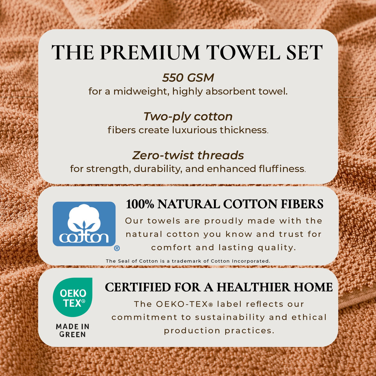 Cotton Textured Bath Towel Set - Acacia Collection