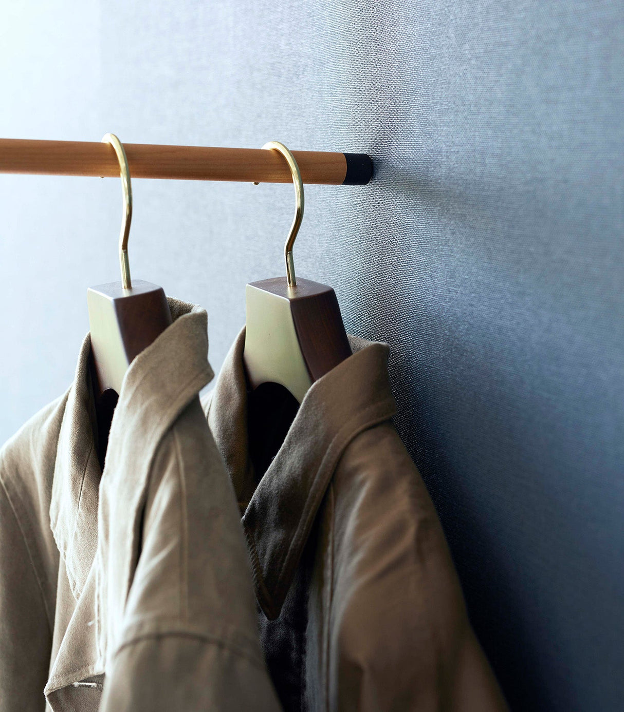 Leaning Clothes Hanger (64" H)  - Steel + Wood