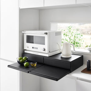 Countertop Drawer with Pull-Out Shelf - Wide - Steel