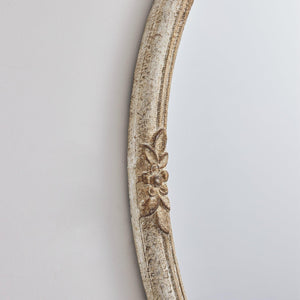 Traditioanl Oval Mirror With Wood Frame Rustic Decor Wall Mirror
