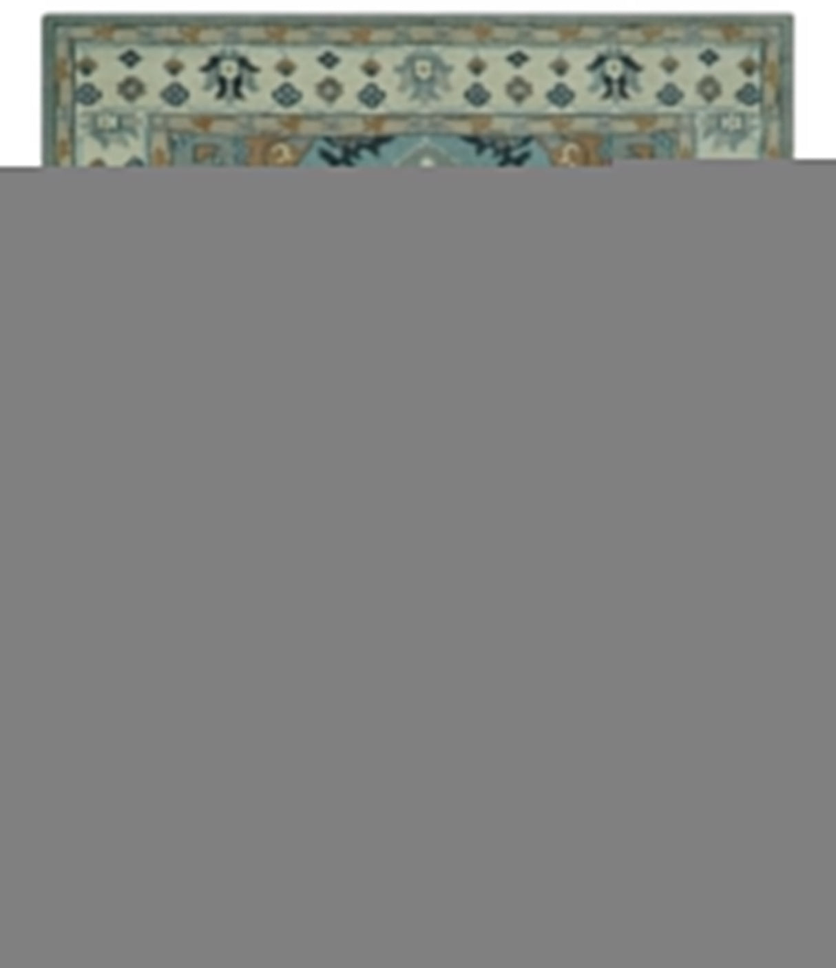 Traditional Heriz Gray and Ivory Floral Hand Knotted Custom Made wool Area Rug