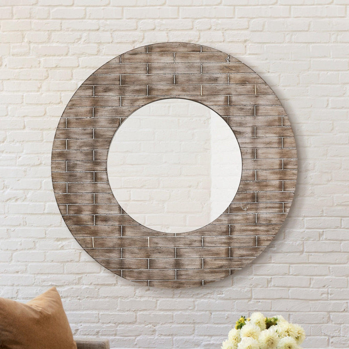 Traditional Round Mirror Vintage Wall Decoration