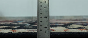 Tree of life Vibrant colorful Black, Beige, Peach and Blue Hand Knotted Traditional Oushak Custom Made wool area Rug