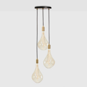 Triple Pendant in Brass + Voronoi III