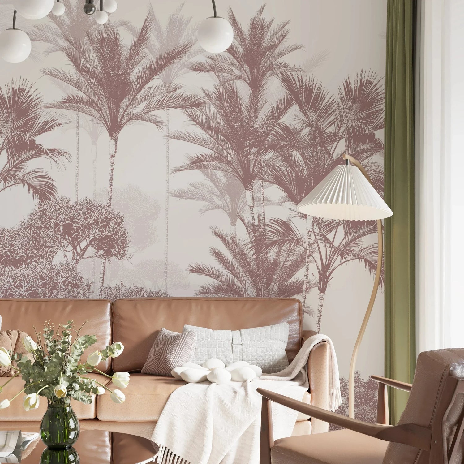 Foggy Palm Forest Wallpaper - Tropical Wallpaper Mural