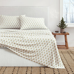 Turkish Cotton Flannel Sheet Set - Winter Floral Collection