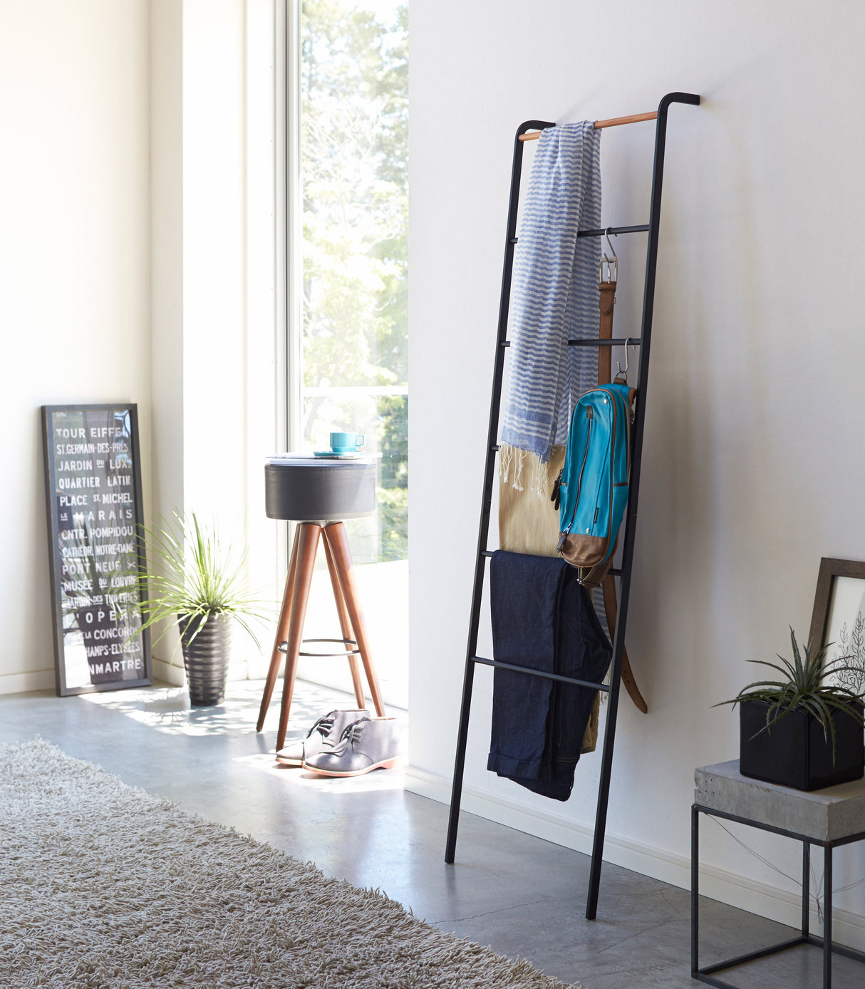Leaning Storage Ladder (63" H)  - Steel