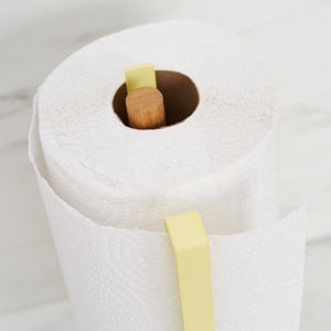 Paper Towel Holder - Steel + Wood
