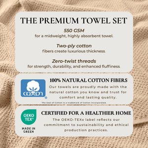 Cotton Textured Bath Towel Set - Acacia Collection
