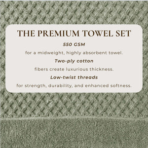 Cotton Diamond Waffle Weave Bath Towel Set - Grayson Collection