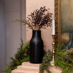 Matte Black Bottle Vase by Apartment F