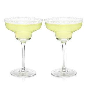Raye Angled Crystal Margarita Glasses Set of 2