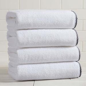 Cotton Border-Stitched 6-Piece Towel Set - Valery Collection