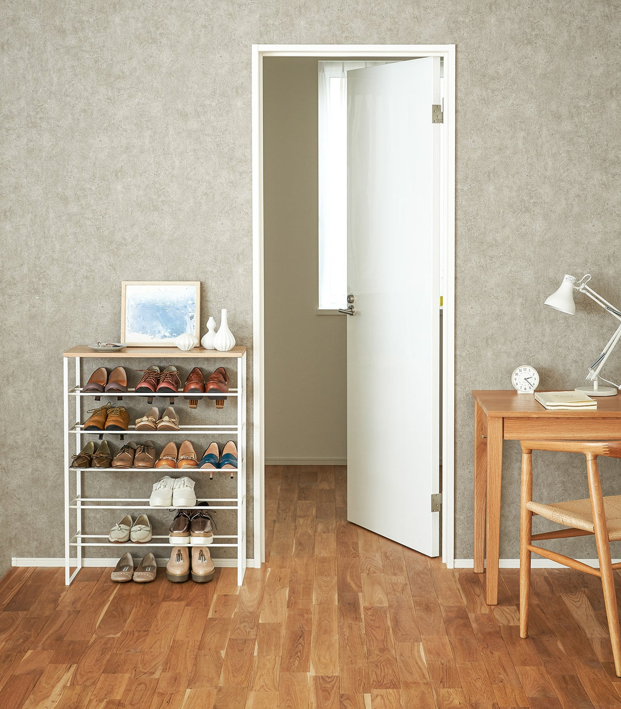 Six-Tier Shoe Rack (34" H)  - Steel