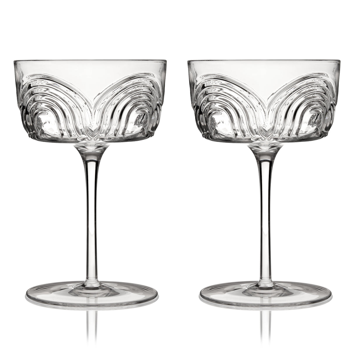 Beau Crystal Cocktail Coupes, Set of 2
