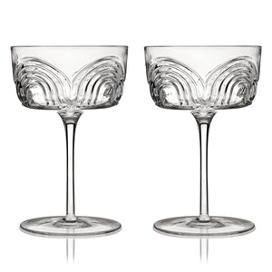 Beau Crystal Cocktail Coupes, Set of 2