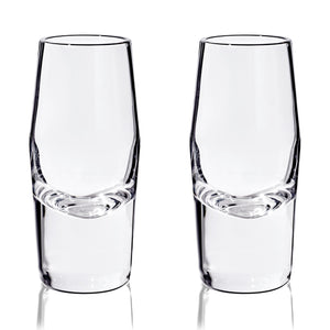 Raye Heavy Base Crystal Shot Glasses Set of 2