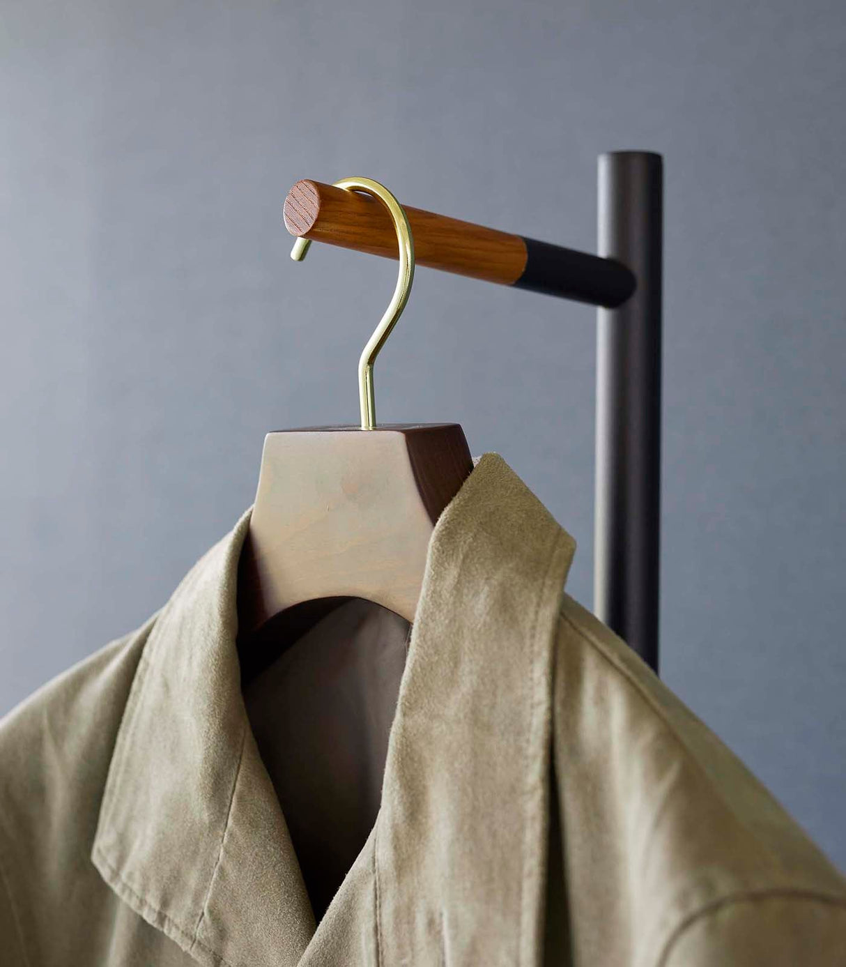 Coat Rack (63.98" H)  - Steel + Wood