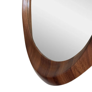 Woodworked Elegance Irregular Round Mirror