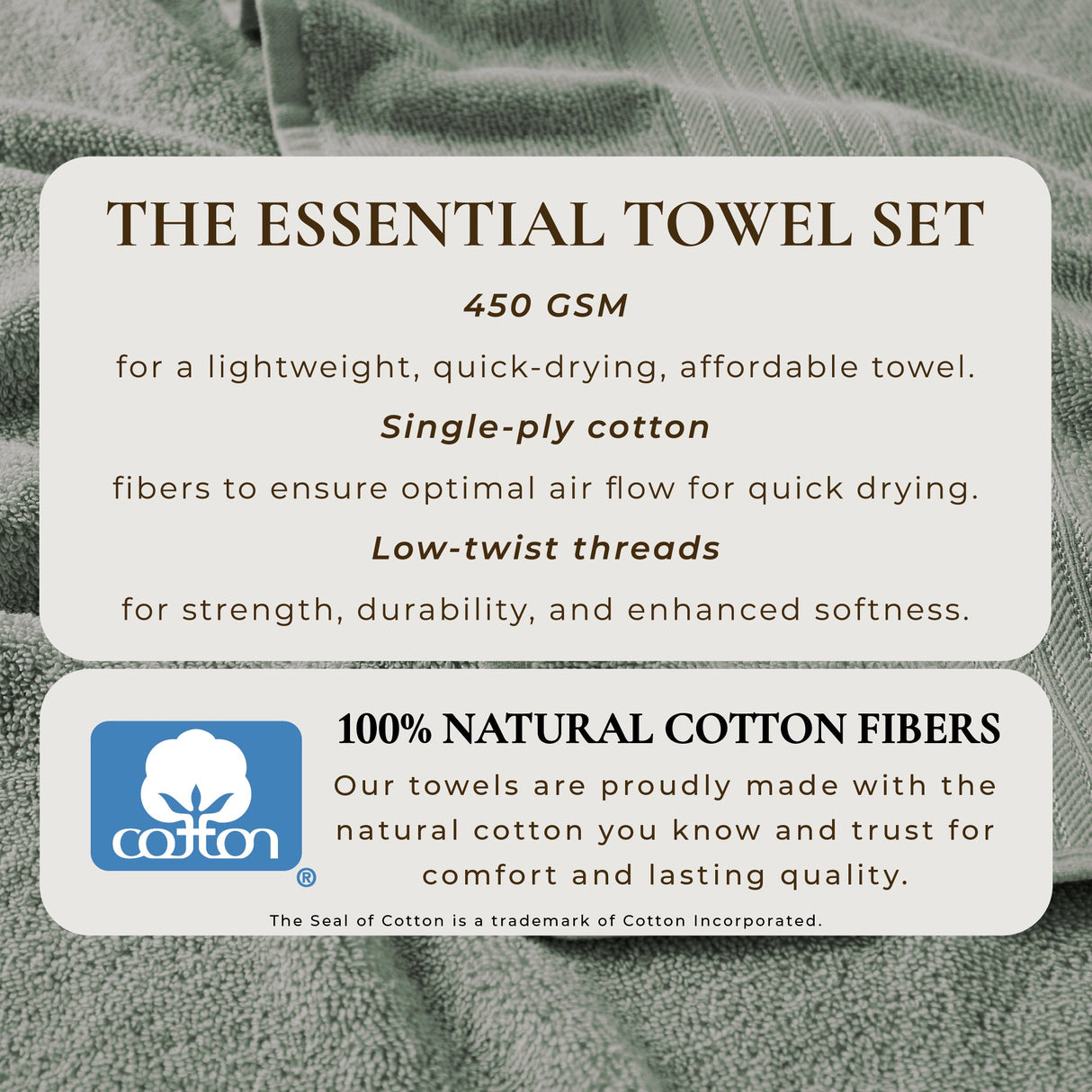 Cotton Terry Bath Towel Set - Cooper Collection