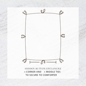 100% Cotton Honeycomb Waffle Duvet Set - Mattea Collection