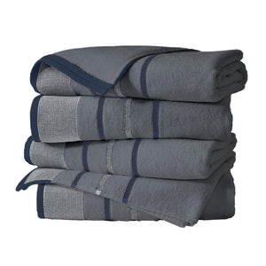 Decorative Cotton Stripe Bath Towel Set - Noelle Collection