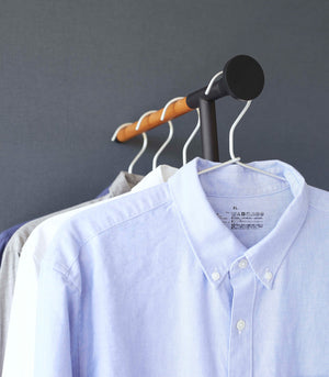 Leaning Clothes Hanger (64" H)  - Steel + Wood