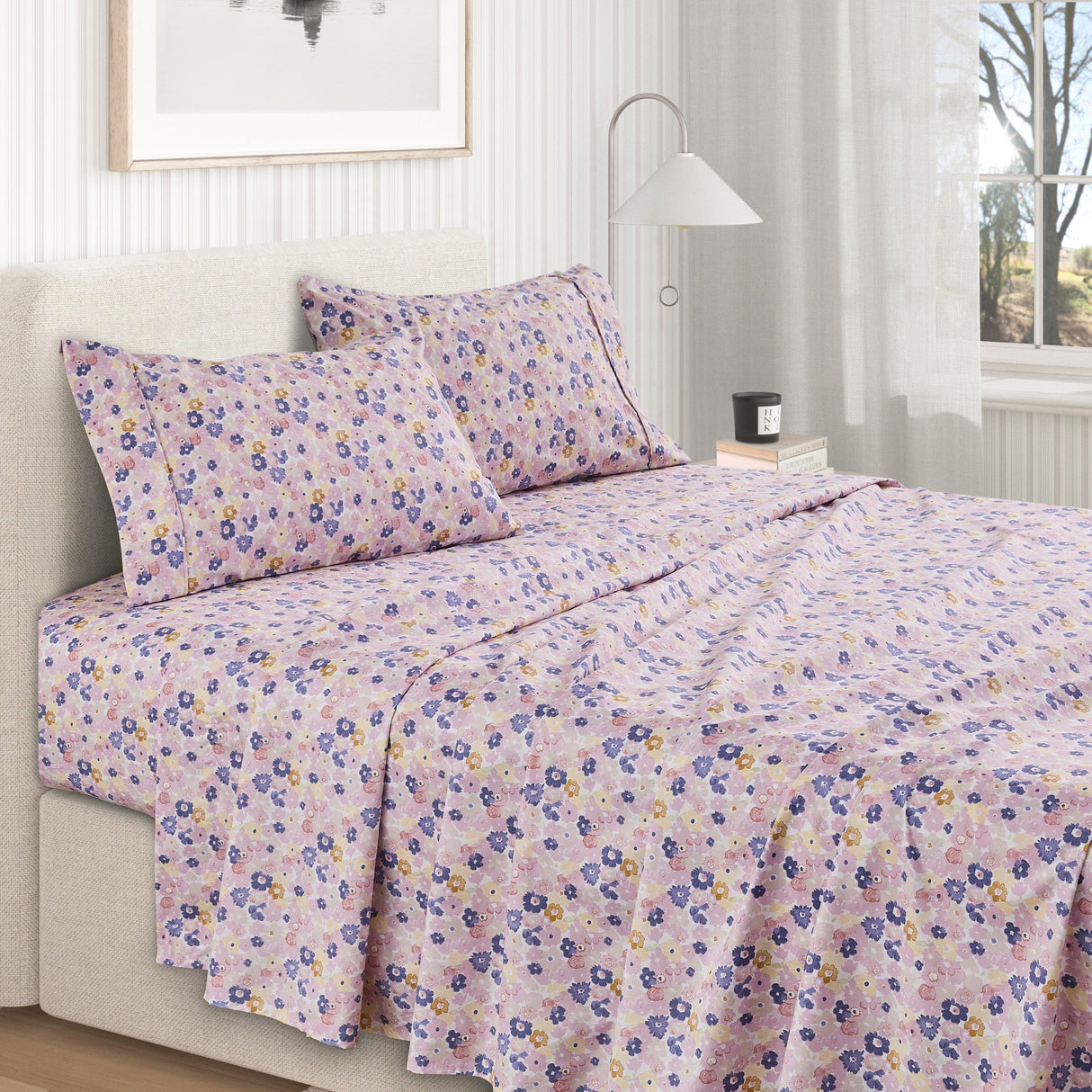 Watercolor Floral Sheet Set - Delia Collection