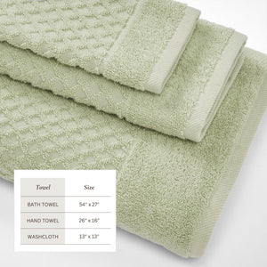 Cotton Diamond Waffle Weave Bath Towel Set - Grayson Collection