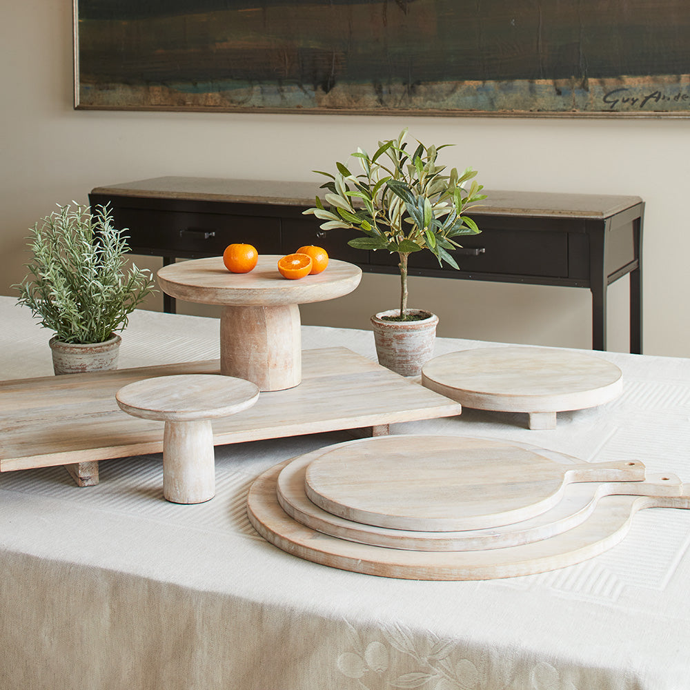 Charlotte Wood Round Serving Board
