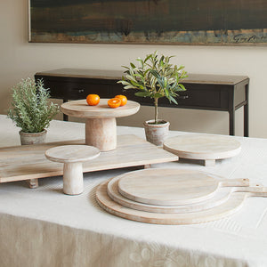 Charlotte Wood Round Serving Board