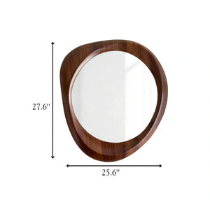 Woodworked Elegance Irregular Round Mirror