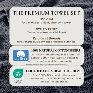 Cotton Textured Bath Towel Set - Acacia Collection