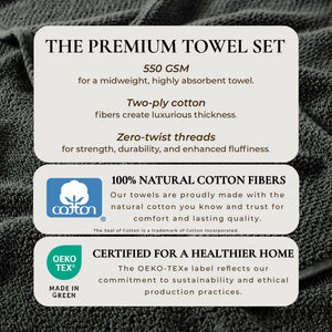 Cotton Textured Bath Towel Set - Acacia Collection