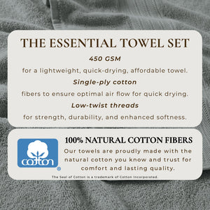 Cotton Terry Bath Towel Set - Cooper Collection