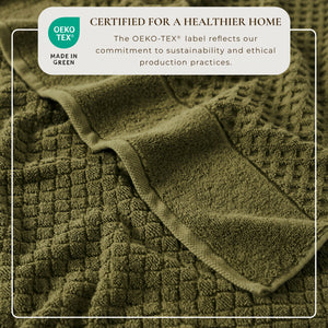 Cotton Diamond Waffle Weave Bath Towel Set - Grayson Collection