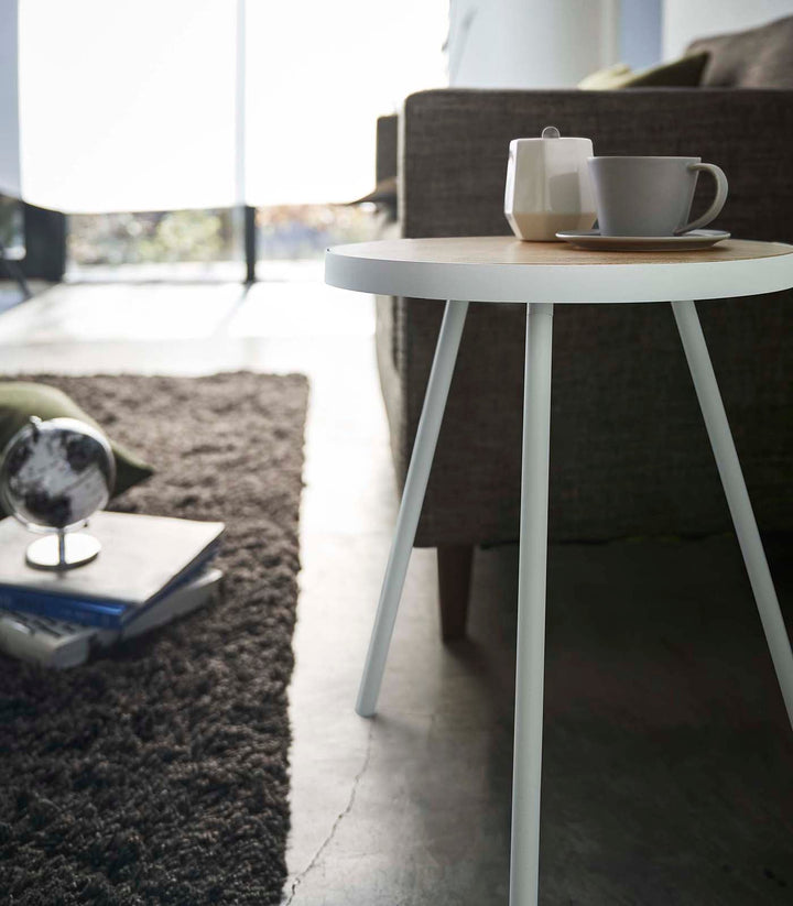 Side Table (20" H)  - Steel + Wood
