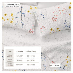 Wildflower Floral Quilt Set - Marianne Collection