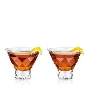 Gem Crystal Martini Glasses Set of 2
