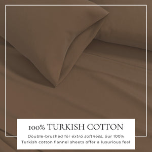 4-Piece Cotton Solid Flannel Sheet - Nordic Collection