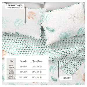Key West Collection Coastal Quilt Set