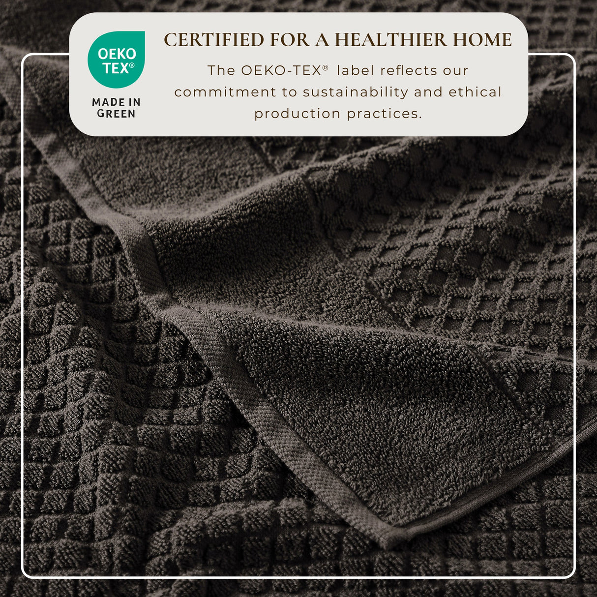 Cotton Diamond Waffle Weave Bath Towel Set - Grayson Collection