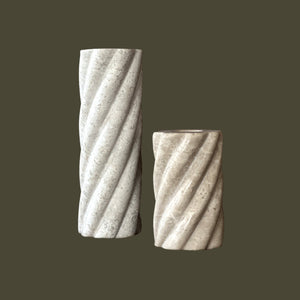 Swell Candle Sticks Set in Oyster