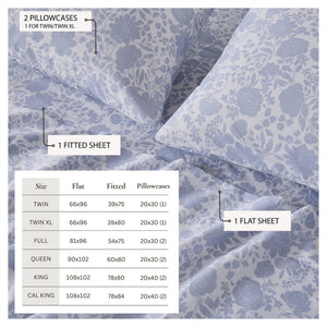 Watercolor Floral Sheet Set - Delia Collection