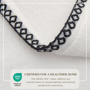 Cotton Border-Stitched 6-Piece Towel Set - Valery Collection