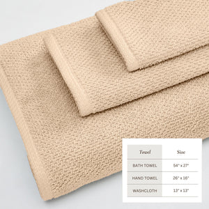 Cotton Textured Bath Towel Set - Acacia Collection