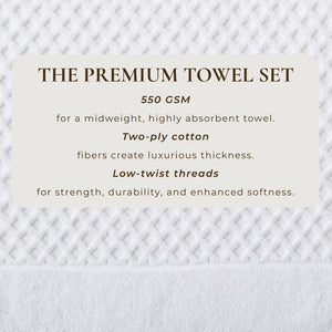 Cotton Diamond Waffle Weave Bath Towel Set - Grayson Collection