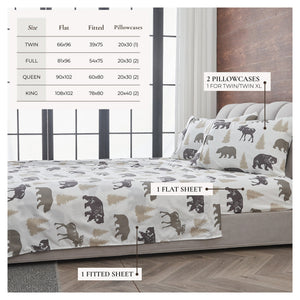 Lodge Printed Sheet Set - Mountain Ridge Collection